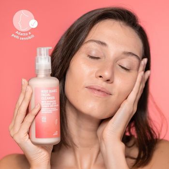 Gel limpiador facial natural Freshly Rose Quartz